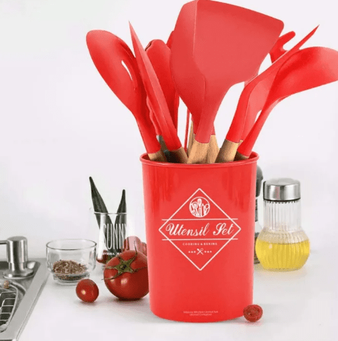 12 PCs Non stick Silicone Cooking SetFlexora Gadgets