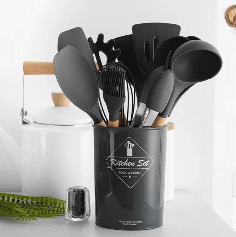 12 PCs Non stick Silicone Cooking SetFlexora Gadgets