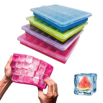 15 cubic Ice tray with lid - Free ShippingFlexora Gadgets