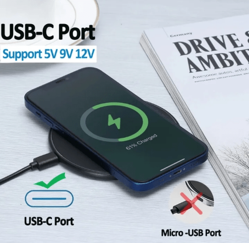 30W Fast Wireless Charging Pad LED Indicator, Ultra - Thin DesignFlexora Gadgets