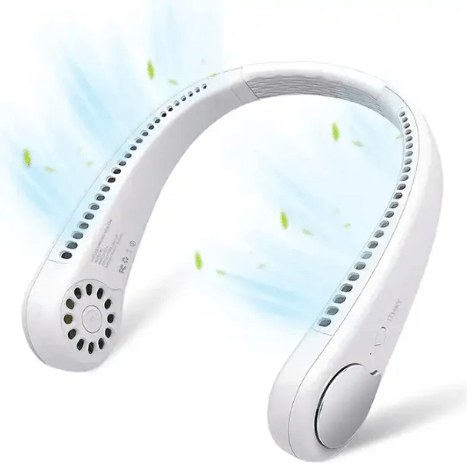 360° Neck Cooling Fan – Portable USB Rechargeable Bladeless Wearable FanFlexora Gadgets