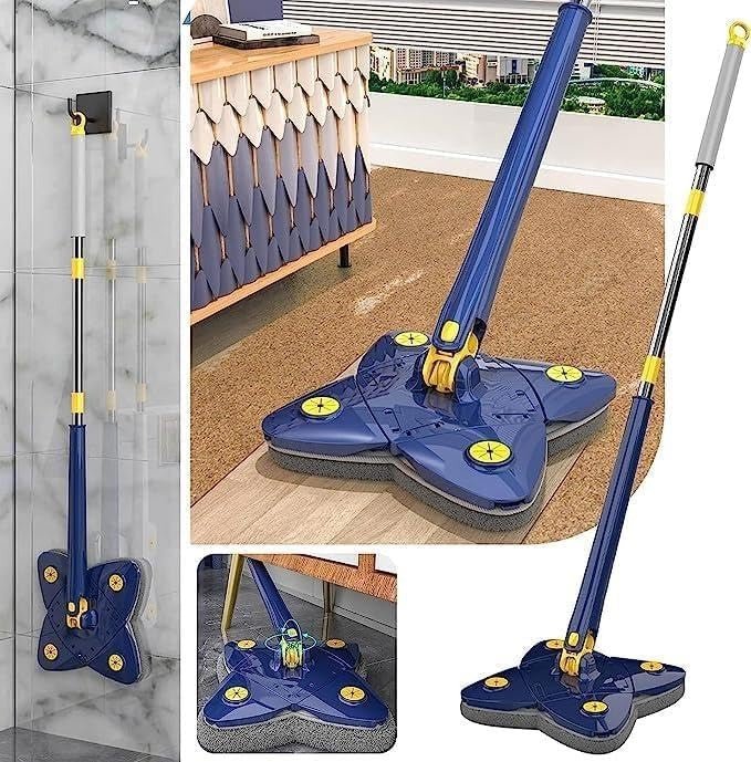 360° Rotatable Cleaning Mop ️ - Automatic Water Pressure Microfiber Telescopic Spin Mop - Flower ShapeFlexora Gadgets