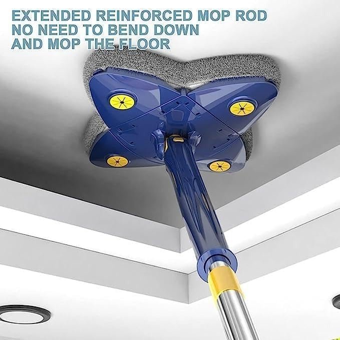 360° Rotatable Cleaning Mop ️ - Automatic Water Pressure Microfiber Telescopic Spin Mop - Flower ShapeFlexora Gadgets