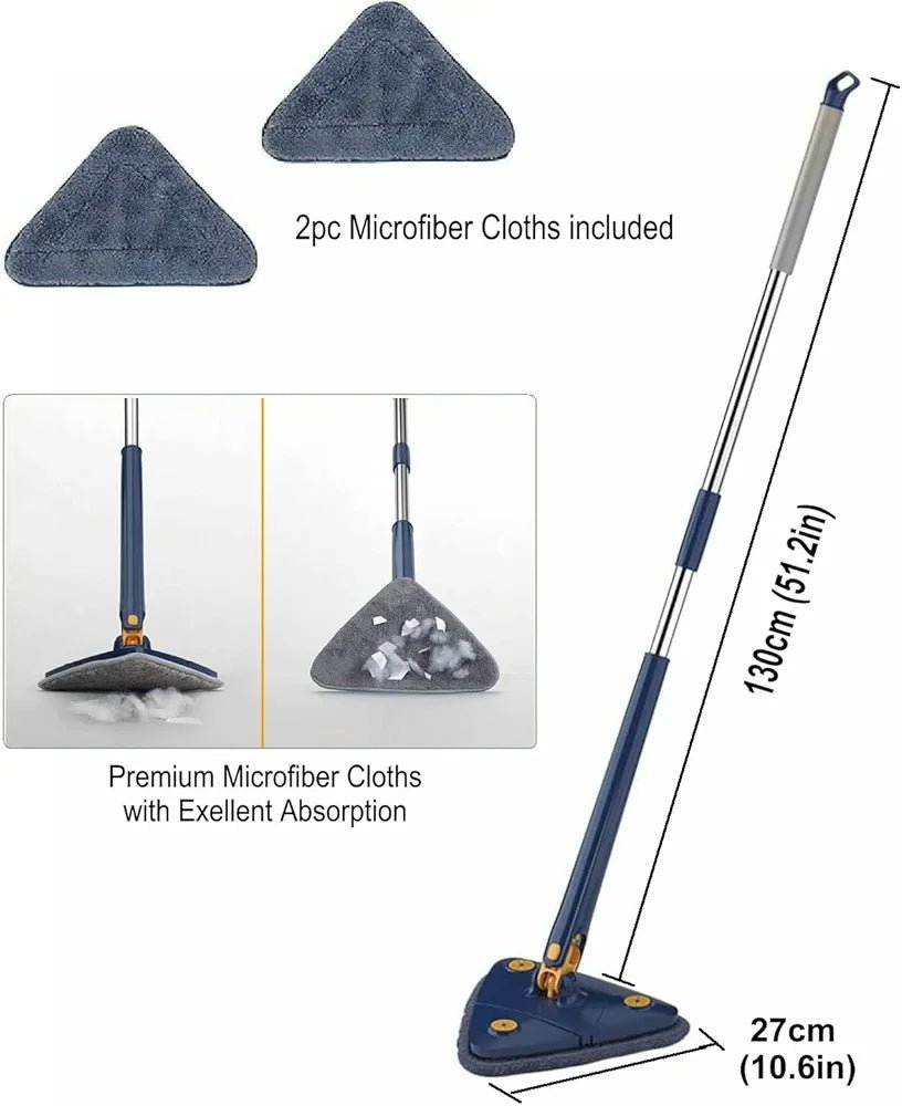 4 in 1 Triangle Mop 360 Adjustable For Cleaning Doors - Ratable - Adjustable - Mop - Brooms - Pocha - Pocha for houseFlexora Gadgets