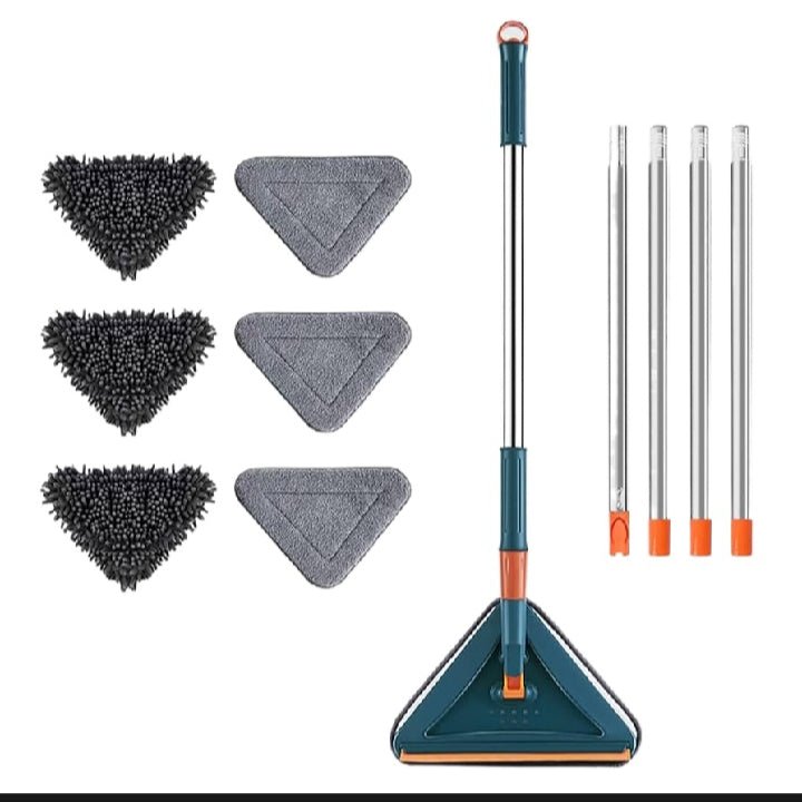 4 in 1 Triangle Mop 360 Adjustable For Cleaning Doors - Ratable - Adjustable - Mop - Brooms - Pocha - Pocha for houseFlexora Gadgets