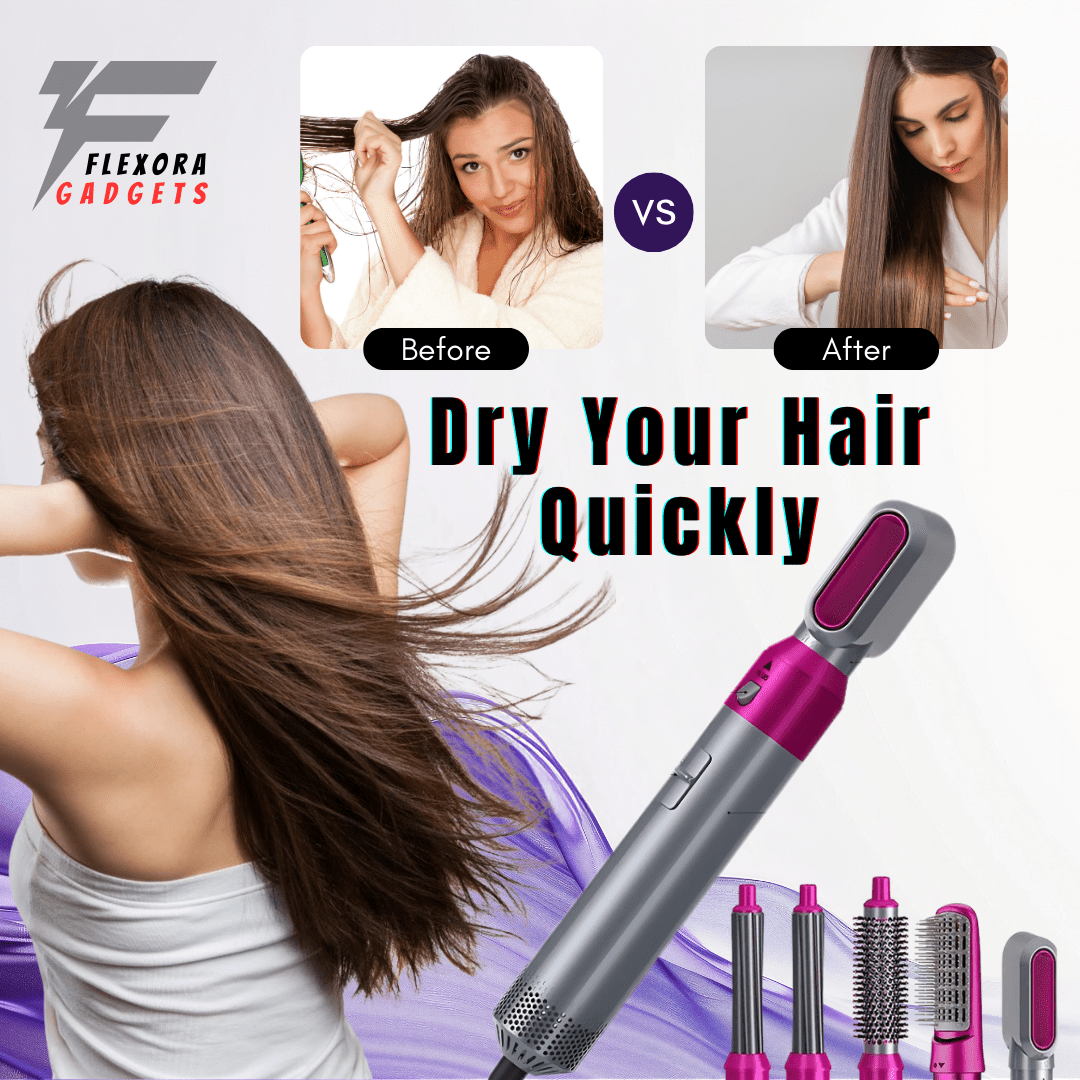 5 In 1 Hot Hair Styling toolFlexora Gadgets