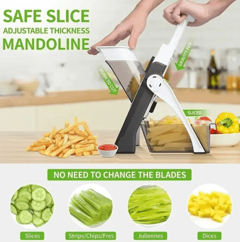 5 - in - 1 Mandoline Spring Slicer & DicerFlexora Gadgets