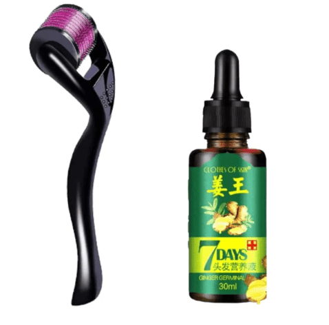 7 Days Hair Growth Serum with 540 Micro - Needle Derma RollerFlexora Gadgets