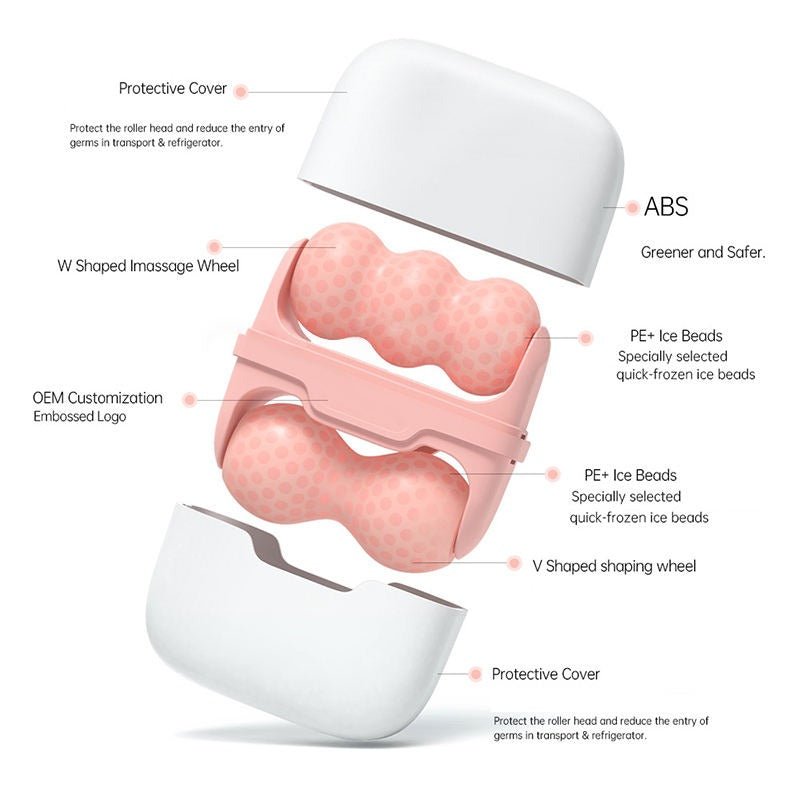 Anti - aging Skin Care Dual Ice Roller For Face Tighten Ice Face RollerIce Face RollerFlexora Gadgets