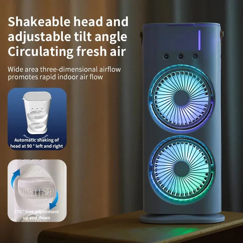 Double - Ended Spray Water Mist FanFlexora Gadgets