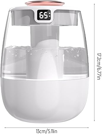 J 10 - Air Humidifiers for Bedroom, Home & Plants, 2L Cool Mist Humidifiers, Quiet Top Fill Air Humidifier, Desk Humidifiers with Humidity DisplayFlexora Gadgets