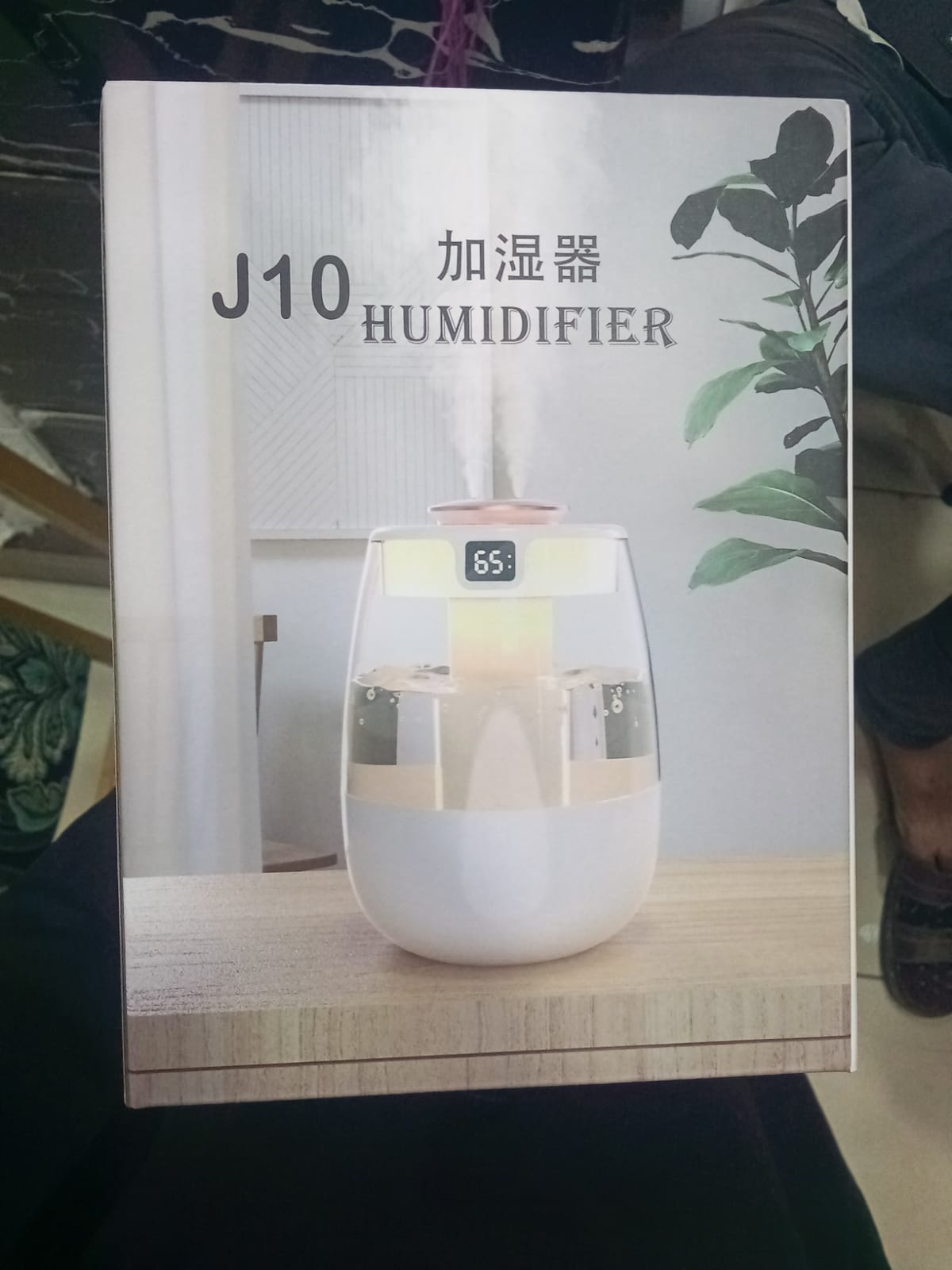 J 10 - Air Humidifiers for Bedroom, Home & Plants, 2L Cool Mist Humidifiers, Quiet Top Fill Air Humidifier, Desk Humidifiers with Humidity DisplayFlexora Gadgets
