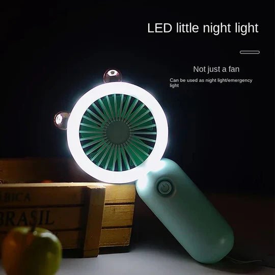 Mini Rechargeable fan with LED LightFlexora Gadgets