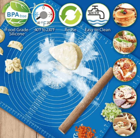 Non - Stick Silicone Roti & Pastry Rolling Mat – Reusable Baking SheetFlexora Gadgets
