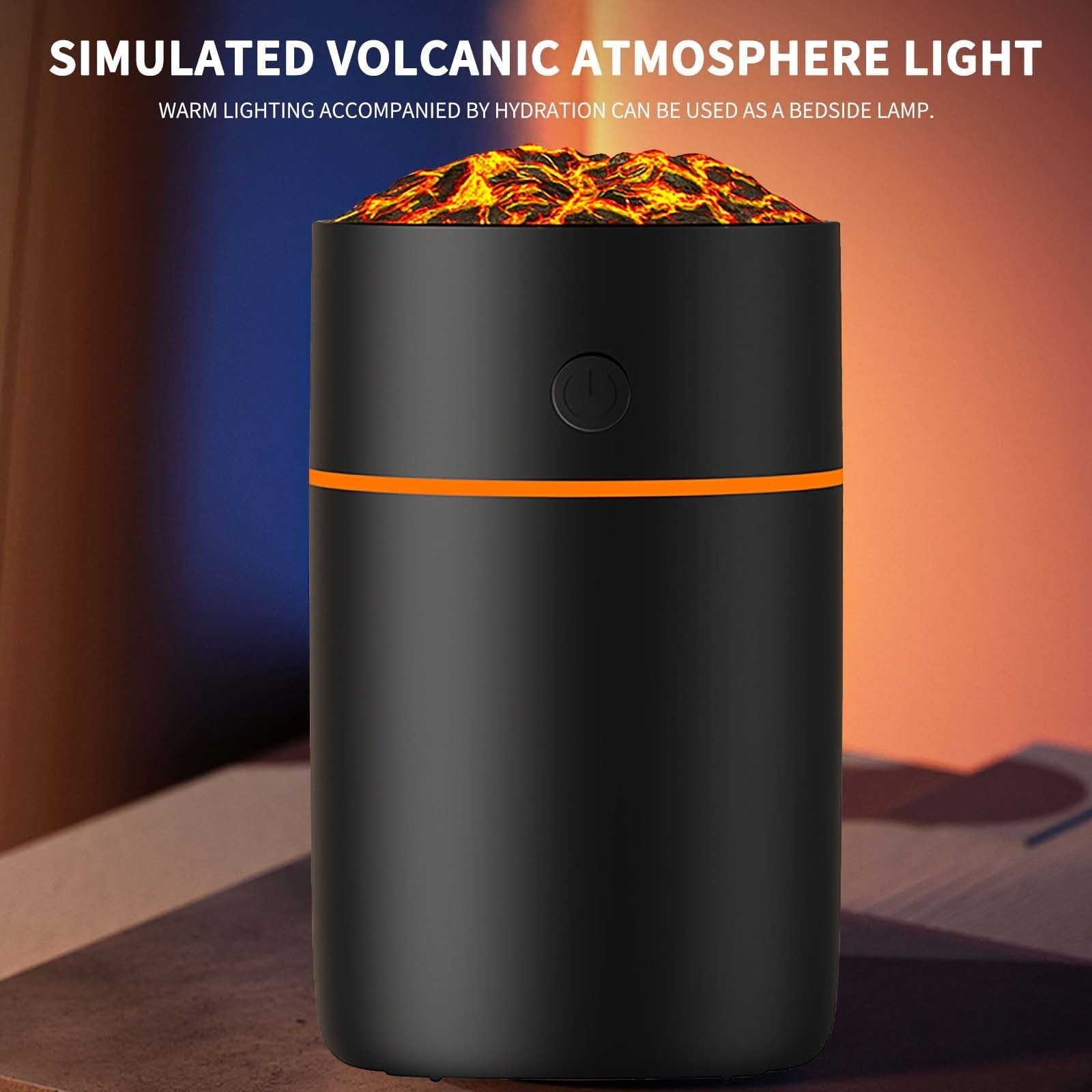 Portable Mini Air Humidifier Aroma Diffuser, LED Light, Car Aroma Air Humidifier, Aroma Humidifier Lamp, LED Lighting Simulation VolcanoFlexora Gadgets