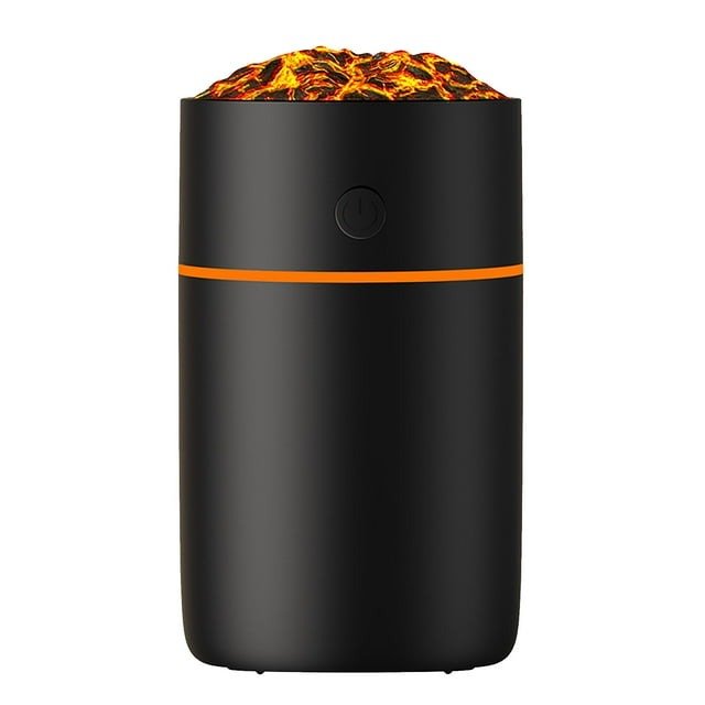 Portable Mini Air Humidifier Aroma Diffuser, LED Light, Car Aroma Air Humidifier, Aroma Humidifier Lamp, LED Lighting Simulation VolcanoFlexora Gadgets