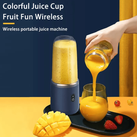 Portable Smoothie Blender Bottle – USB Rechargeable | 2-in-1 Juicer & Bottle