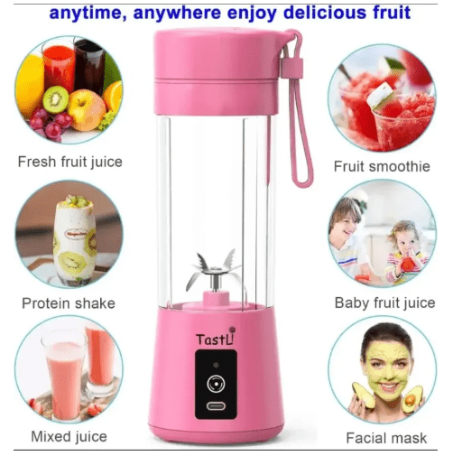 Portable USB Rechargeable 6 - Blade Juicer BlenderFlexora Gadgets