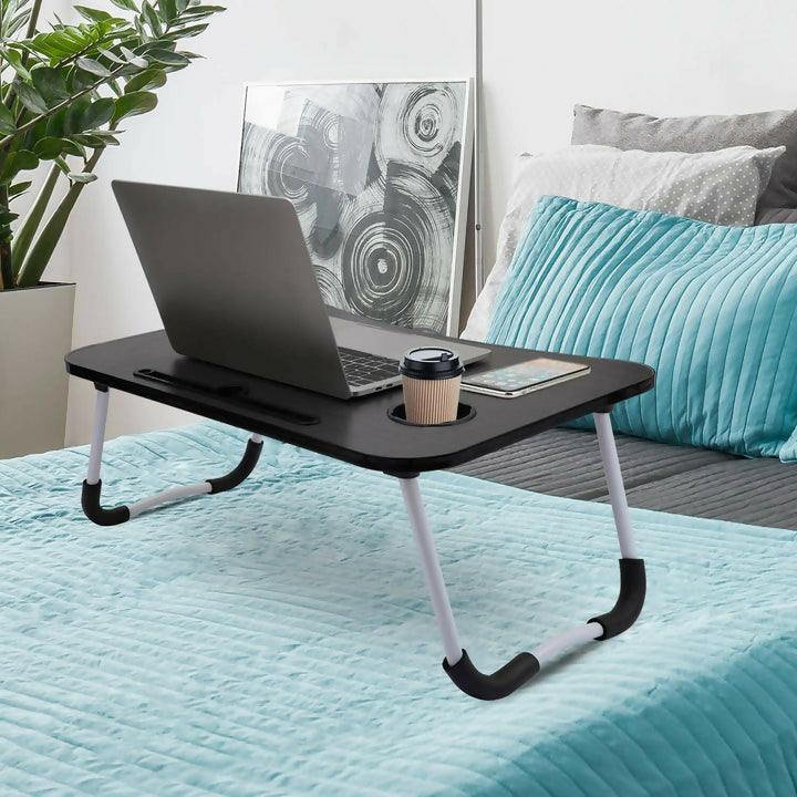 Portable Wood Laptop Table for Bed – Folding Desk for Gaming & Home UseFlexora Gadgets