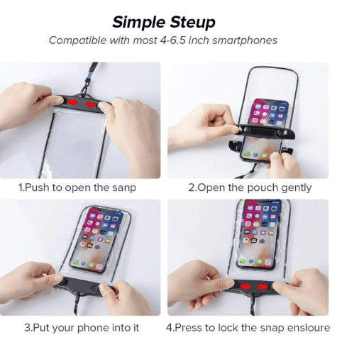 PVC Waterproof Mobile Pouch – Universal Transparent Phone CaseFlexora Gadgets