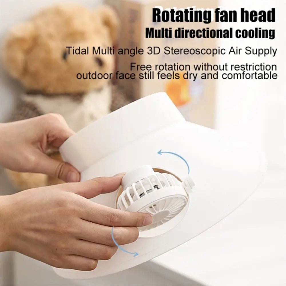 SOLAR AND RECHARGEABLE ROTATING HAT FANPuzzle ToyFlexora Gadgets