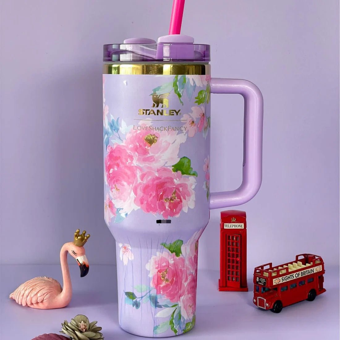 Stainless Steel Flower Tumbler - Floral Design, Durable & Stylish (1.18L)Flexora Gadgets