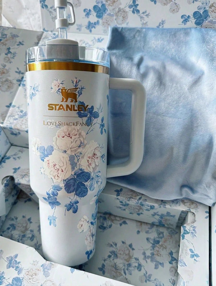 Stainless Steel Flower Tumbler - Floral Design, Durable & Stylish (1.18L)Flexora Gadgets