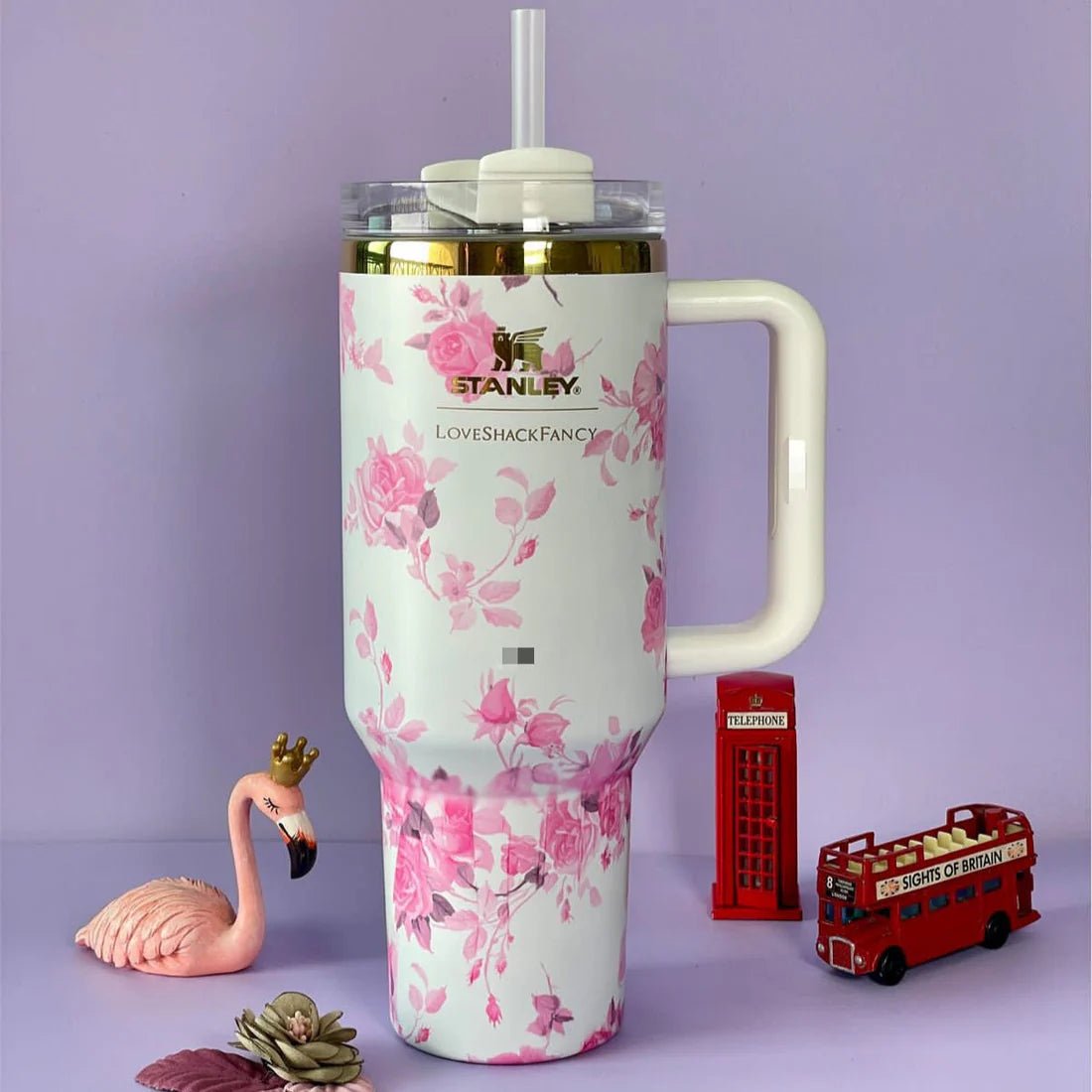 Stainless Steel Flower Tumbler - Floral Design, Durable & Stylish (1.18L)Flexora Gadgets