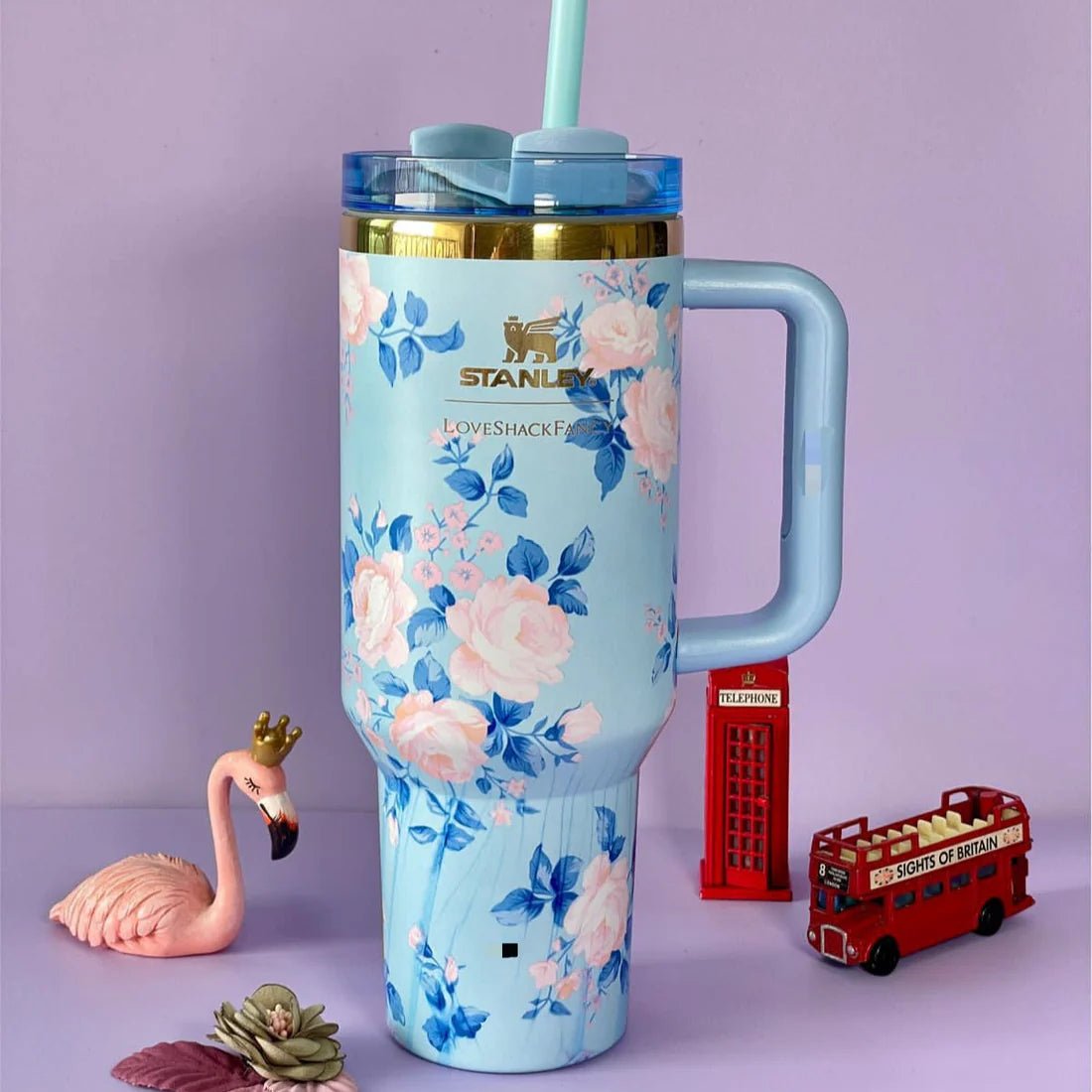 Stainless Steel Flower Tumbler - Floral Design, Durable & Stylish (1.18L)Flexora Gadgets