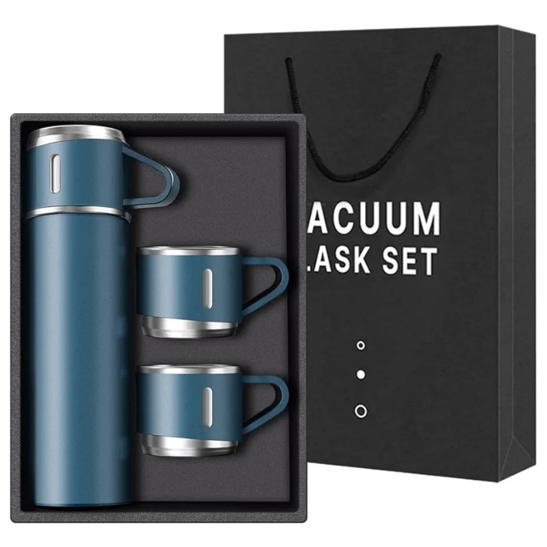 Steel Vacuum Flask Set with 3 Steel Cups - 500mlFlexora Gadgets