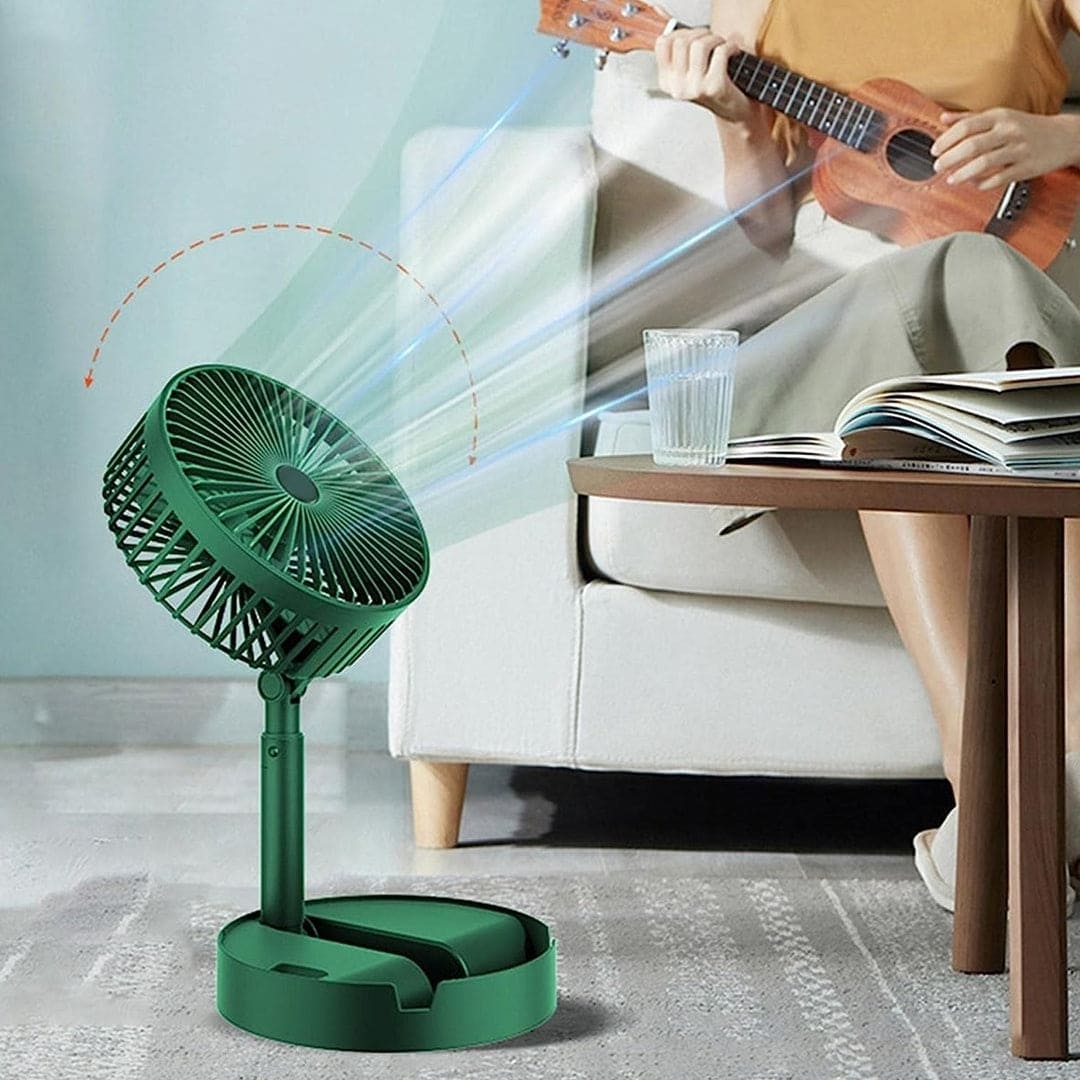 Telescopic Folding Fan, Mini Electric Desktop FanFlexora Gadgets