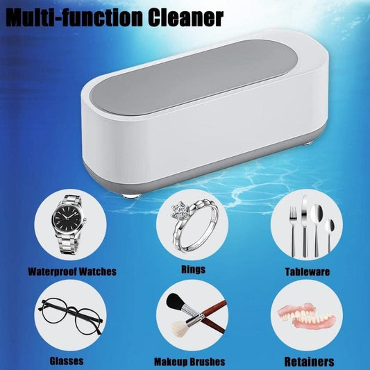 Ultrasonic Jewelry Cleaner,Portable Professional Household Ultrasonic Cleaning Machine Ultrasonic Cleaner Machine for Jewelry Ring Necklaces Eyeglass Watches Razors Makeup Brush Dentures