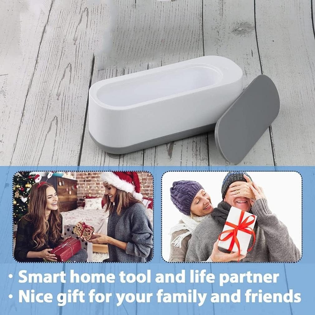 Ultrasonic Jewelry Cleaner,Portable Professional Household Ultrasonic Cleaning Machine Ultrasonic Cleaner Machine for Jewelry Ring Necklaces Eyeglass Watches Razors Makeup Brush DenturesFlexora Gadgets