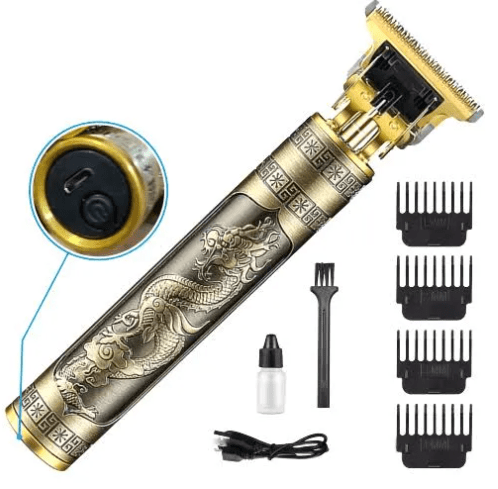 Vintage T9 Metal Body Hair Trimmer – USB RechargeableFlexora Gadgets